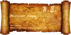 Meitner Emma névjegykártya